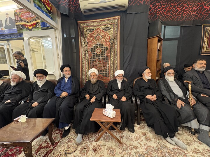 تصاویر / مراسم عزاداری سالار شهیدان در بیت مرحوم آیت الله العظمی فاضل لنکرانی