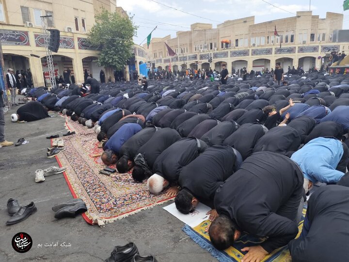 تصاویر/ عزاداری و نماز روز عاشورا در بم
