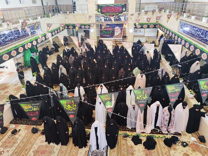 تصاویر/ مراسم عزاداری عاشورای حسینی در مدرسه علمیه ریحانة الرسول ارومیه