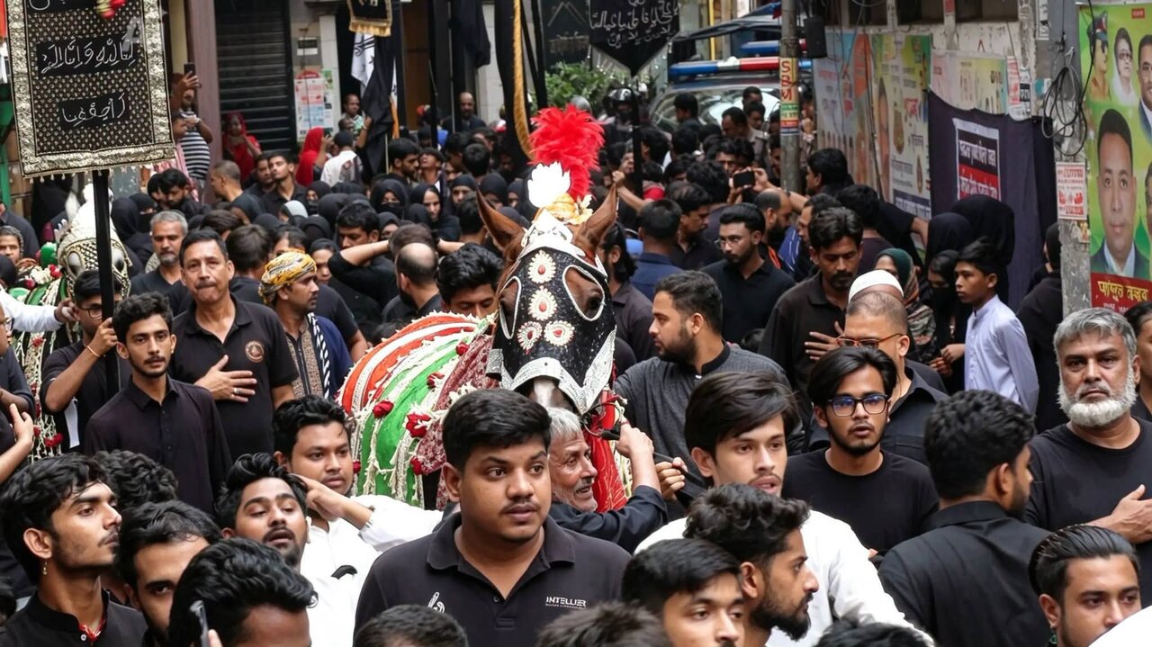 ঢাকার পল্টন ইমামবাড়ার উদ্যোগে মহররমের জুলুস | ছবি