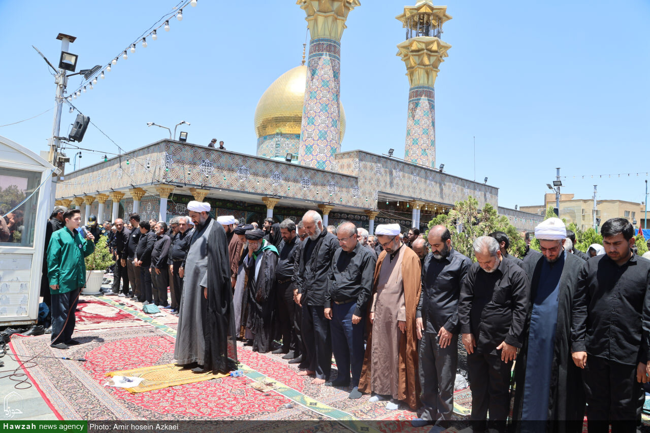 تصاویر / اقامه نماز ظهر روز عاشورا در همدان