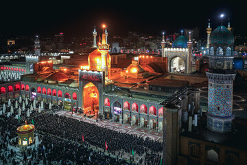 تصاویر/ مراسم شام غریبان امام حسین (علیه‌السلام) در حرم مطهر رضوی