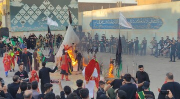 تصاویر | در سوگ خیمه‌های سوخته؛ برگزاری آیین خیمه سوزان در قلب قم
