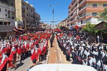 تصاویر/ مراسم عزاداری عاشورای حسینی در شهر بعلبک لبنان