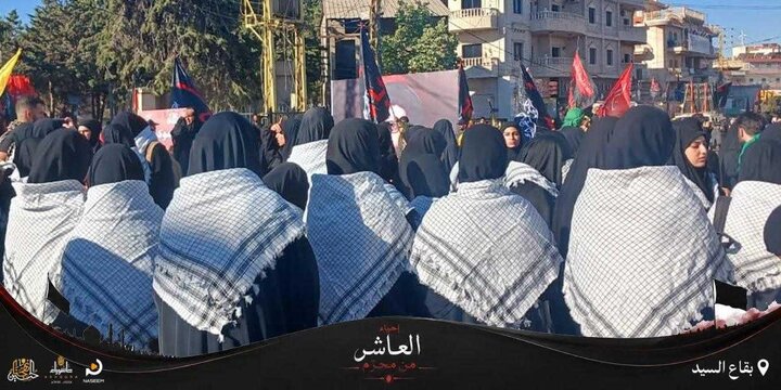 مراسم عاشورای حسینی در منطقه بقاع در لبنان