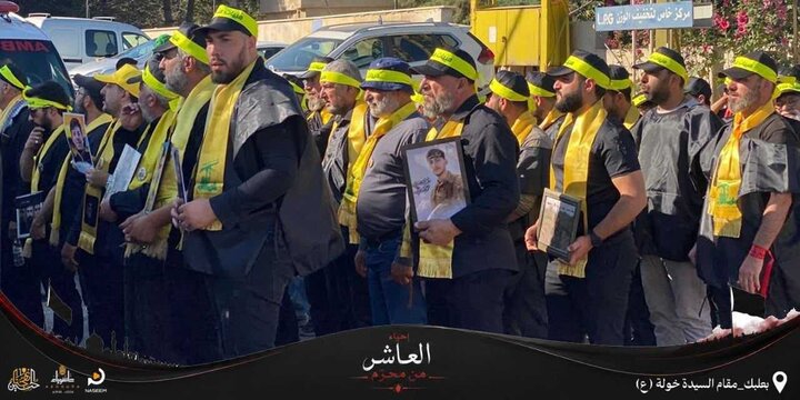 مراسم عاشورای حسینی در منطقه بقاع در لبنان