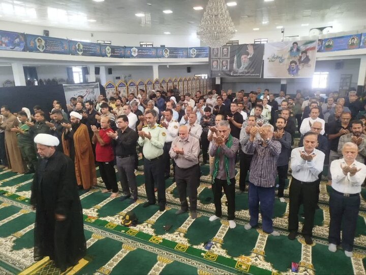 آیین عبادی سیاسی نمازجمعه امروز شهر عسلویه به روایت تصاویر