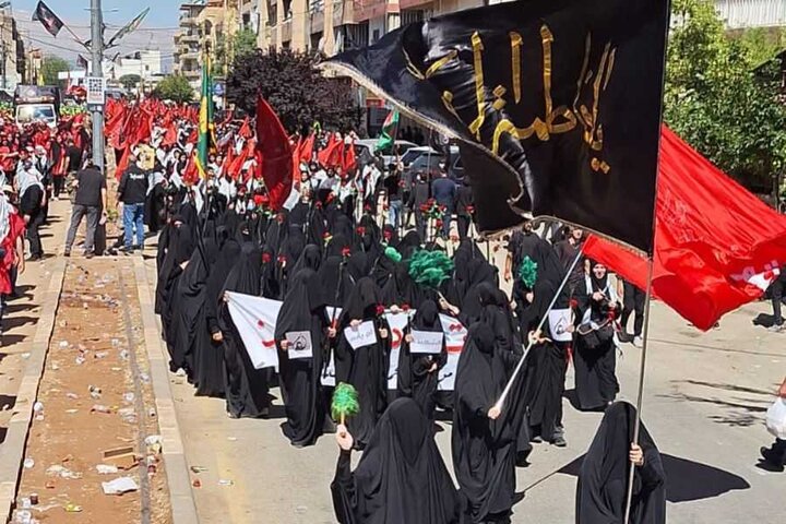 مراسم عزاداری عاشورای حسینی در شهر بعلبک لبنان