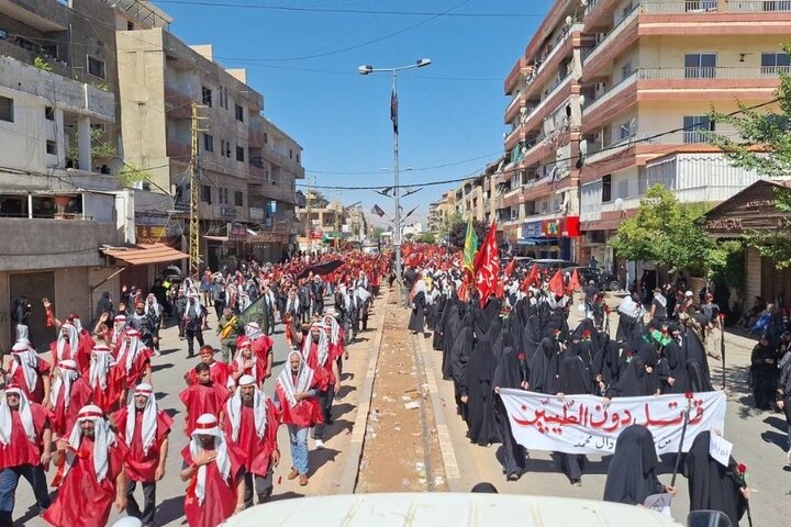 مراسم عزاداری عاشورای حسینی در شهر بعلبک لبنان