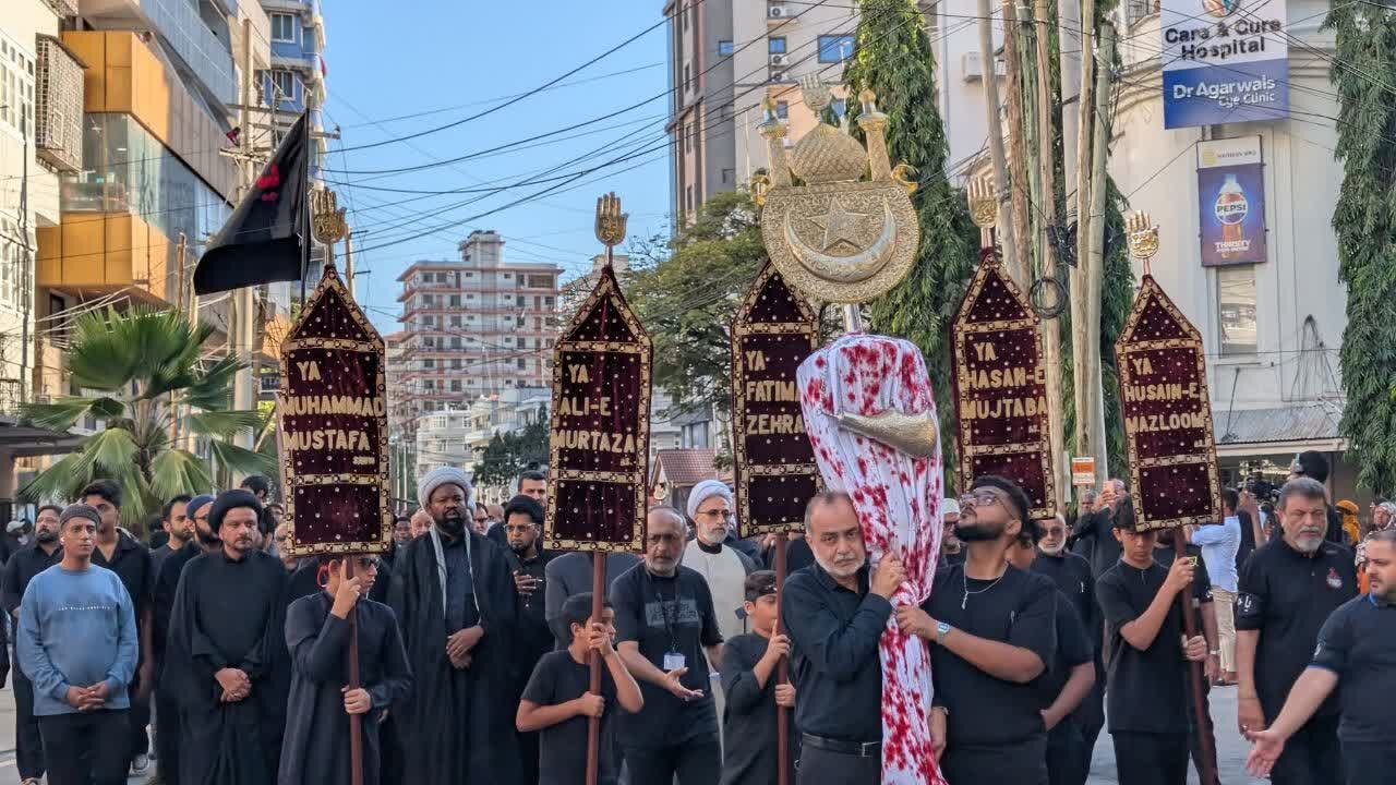 راهپیمایی صلح در بزرگداشت امام حسین (ع) در شهر دارالسلام تانزانیا برگزار شد + تصاویر