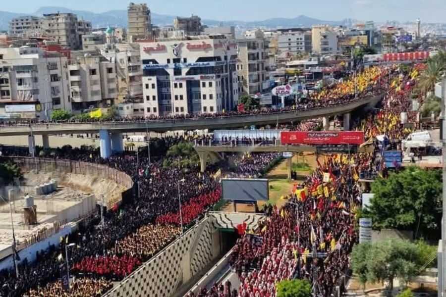 Des dizaines de milliers de fidèles commémorent l’Achoura aux côtés du mausolée du martyr Sayyed Hassan Nasrallah