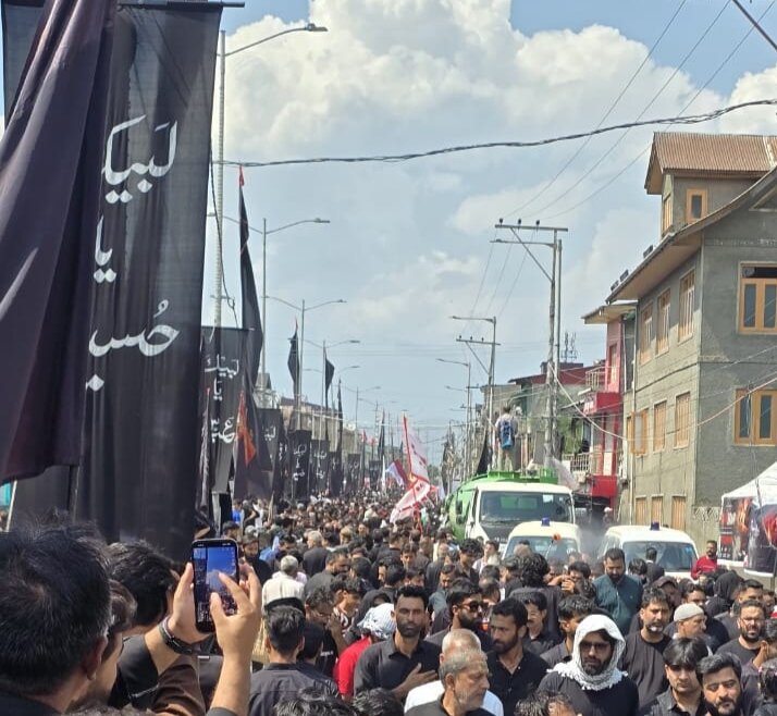 कश्मीर घाटी में आशूरा के जुलूस: मीरगुंड बडगाम और गुलशन बाग श्रीनगर के जुलूसों में हजारों अज़ादारो की शिरकत