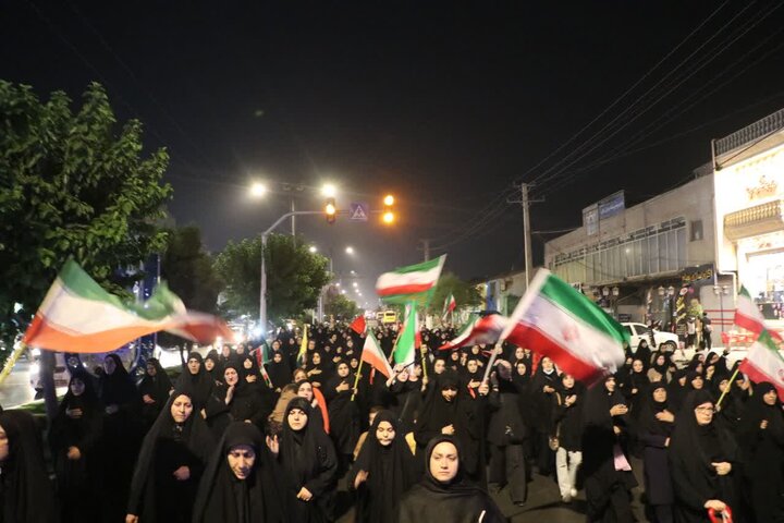 تصاویر/ تجمع خون‌خواهی و حمایت از رزمندگان در قرچک
