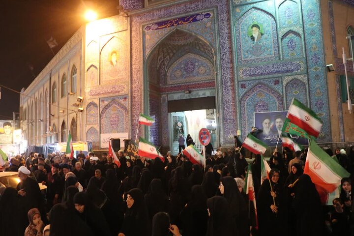 تصاویر/ تجمع خون‌خواهی و حمایت از رزمندگان در قرچک