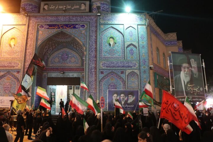 تصاویر/ تجمع خون‌خواهی و حمایت از رزمندگان در قرچک