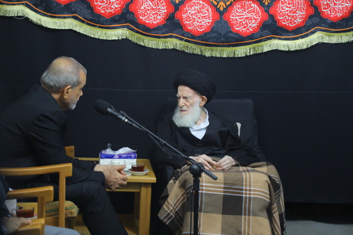 تصاویر / دیدار رئیس جمهور پزشکیان با آیت الله العظمی شبیری زنجانی