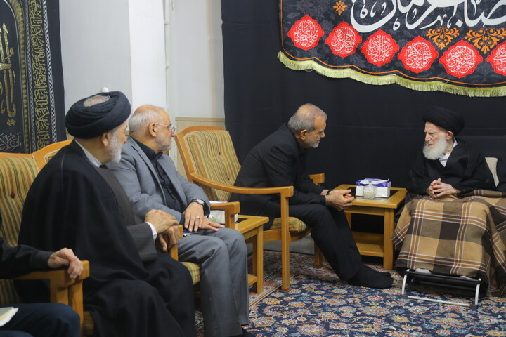 تصاویر / دیدار رئیس جمهور پزشکیان با آیت الله العظمی شبیری زنجانی