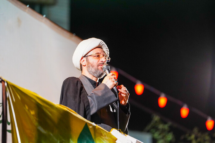 تصاویر/ تجمع باشکوه مردم نیروگاه قم در چله سوم شهادت قائد امت و شهدای جنگ رمضان