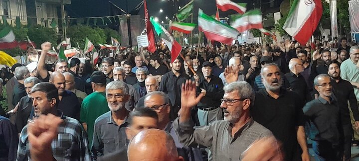 تصاویر/ حضور حماسی مردم فریدونکنار در راهپیمایی  شبانه  هشتم تیر ماه