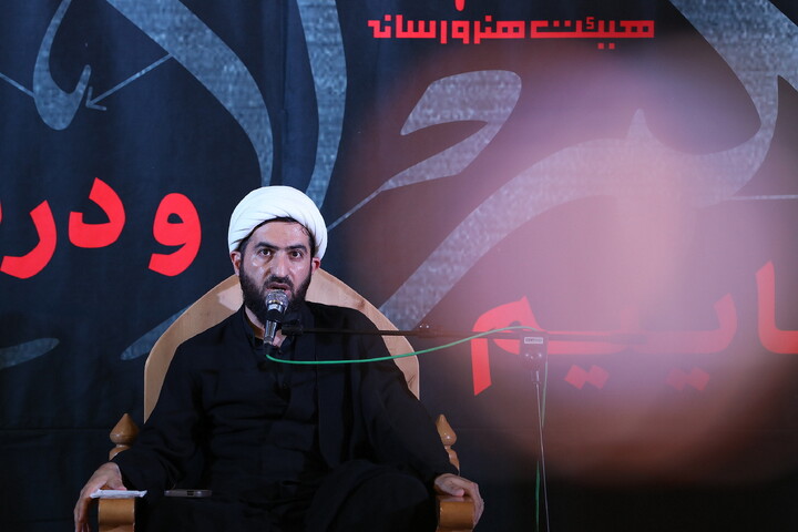 تصاویر/ شب سوم مراسم عزاداری محرم در هیأت هنر و رسانه قم