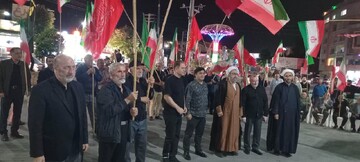 تصاویر/ تجمع شبانه مرزن آباد در نهم تیر ماه