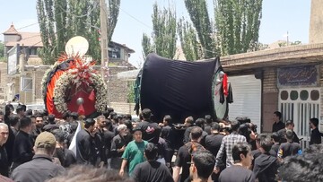 فیلم/آیین سنتی مذهبی نخل‌گردانی روز شش امام حسین(ع) در نیاسر