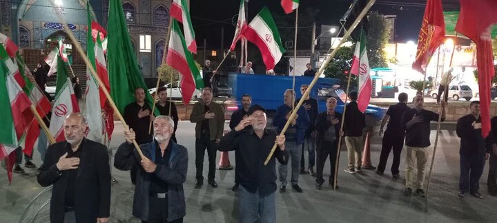 تصاویر/ تجمع شبانه مرزن آباد در نهم تیر ماه