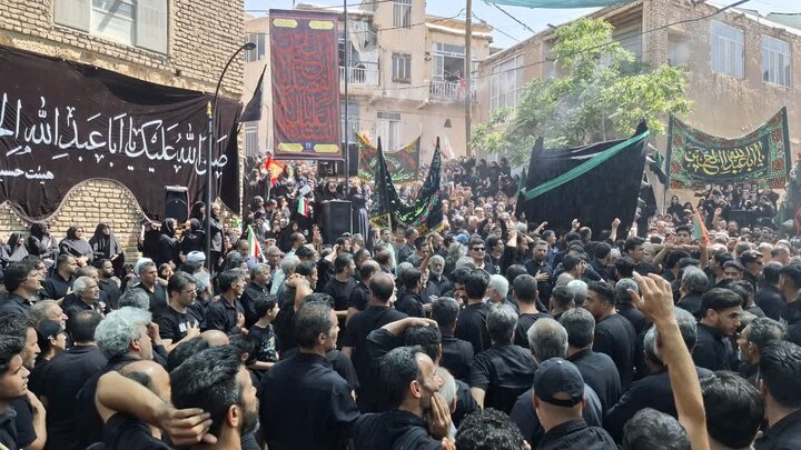تصاویر/آیین سنتی مذهبی نخل‌گردانی در روز شش امام حسین(ع) در نیاسر