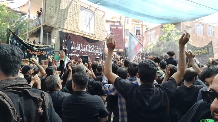 تصاویر/آیین سنتی مذهبی نخل‌گردانی در روز شش امام حسین(ع) در نیاسر
