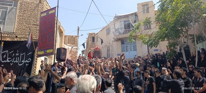 تصاویر/آیین سنتی مذهبی نخل‌گردانی در روز شش امام حسین(ع) در نیاسر