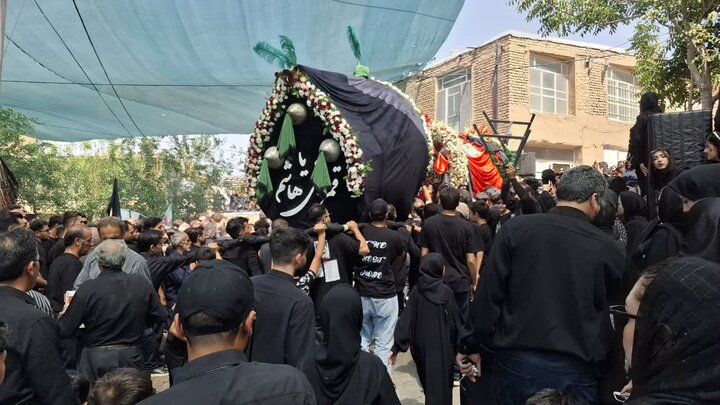 تصاویر/آیین سنتی مذهبی نخل‌گردانی در روز شش امام حسین(ع) در نیاسر
