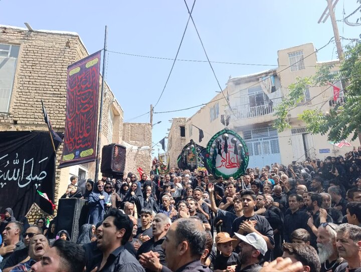 تصاویر/آیین سنتی مذهبی نخل‌گردانی در روز شش امام حسین(ع) در نیاسر
