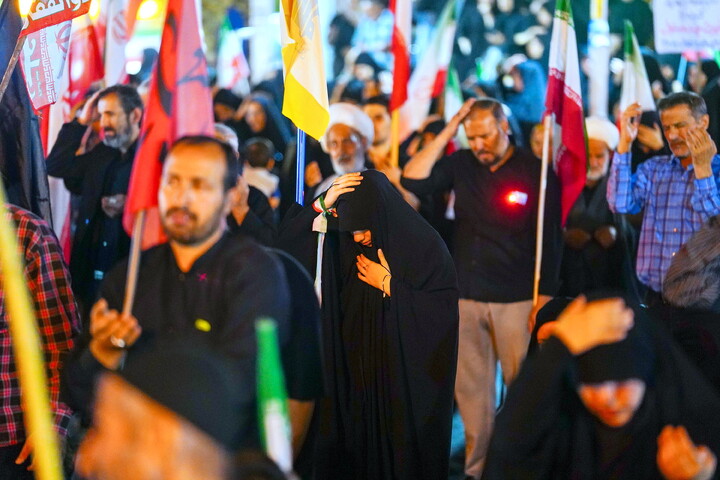 تصاویر/ تجمع باشکوه مردم نیروگاه قم در چله سوم شهادت قائد امت و شهدای جنگ رمضان