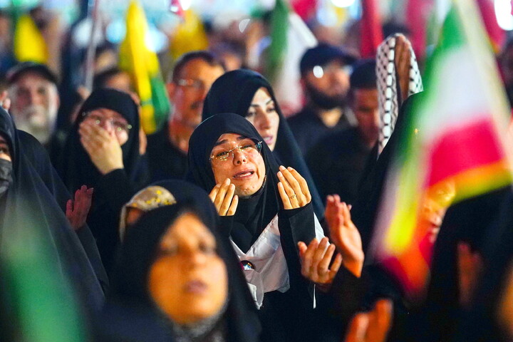 تصاویر/ تجمع باشکوه مردم نیروگاه قم در چله سوم شهادت قائد امت و شهدای جنگ رمضان