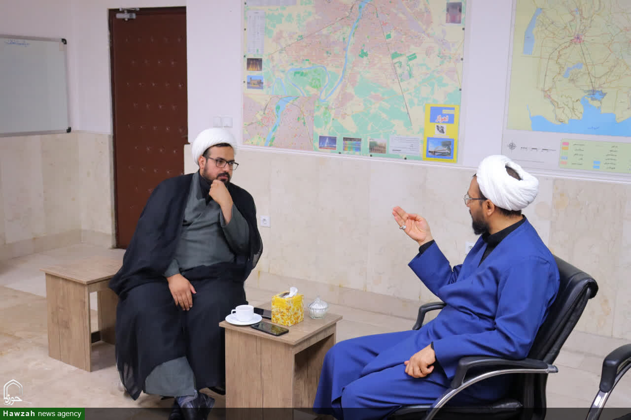 دیدار رئیس مرکز خدمات حوزه علمیه خوزستان با رئیس دفتر تبلیغات اسلامی استان