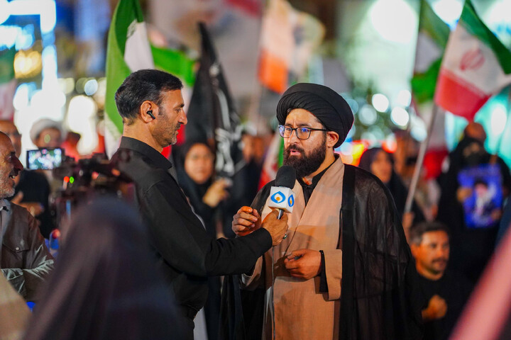 تصاویر/ تجمع باشکوه مردم نیروگاه قم در چله سوم شهادت قائد امت و شهدای جنگ رمضان
