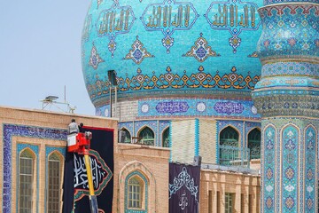 فیلم | فضاسازی  مسجد مقدس جمکران در آستانه بدرقه آقای شهید ایران