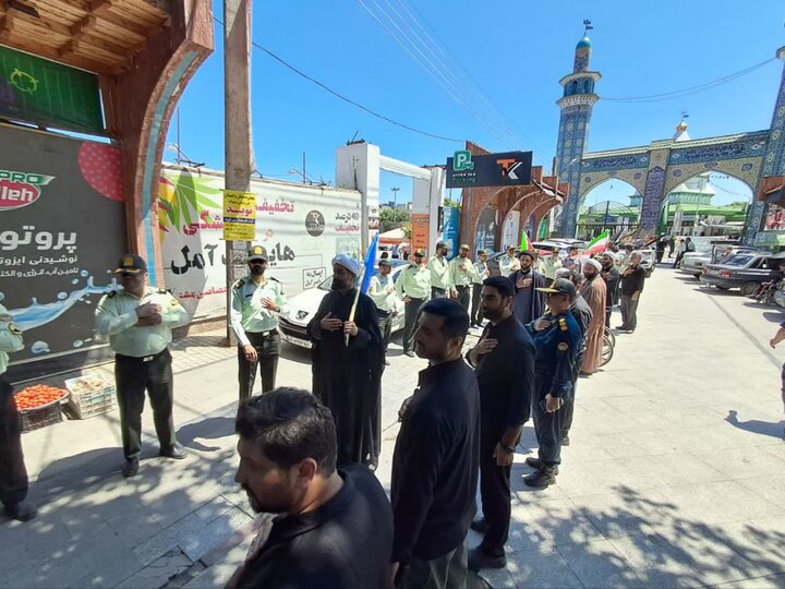 تصاویر/ برپایی دسته‌ عزاداری هیئت انصار ولایت نیروهای مسلح شهرستان آمل