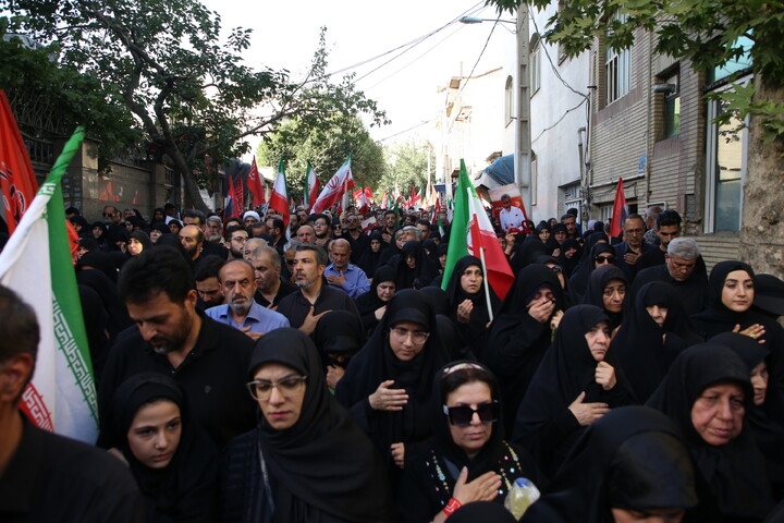 تصاویر/ تشییع پیکر مطهر شهید مصباح الهدی باقری کنی(داماد رهبر شهید)در محله کَن تهران