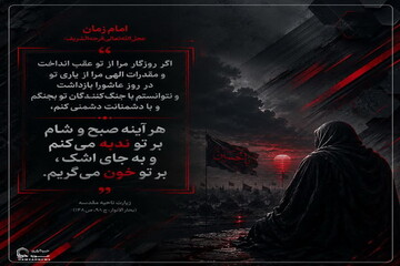 عکس نوشت| اشک خونین در فراق سیدالشهدا(ع)