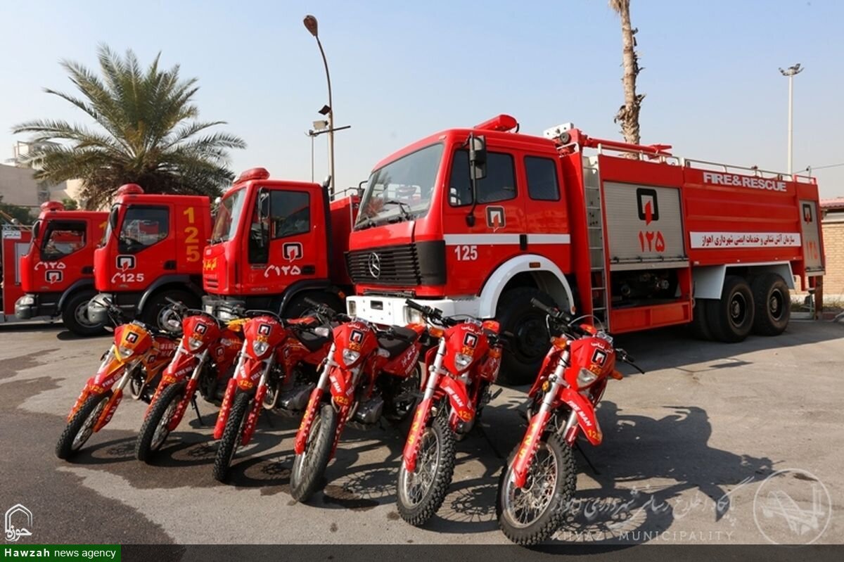آتش‌نشانی قم با۶۰۰نیروی عملیاتی در آماده‌باش کامل مراسم تشییع رهبرشهید