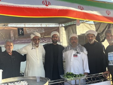 تجلی وحدت و همدلی بین مسلمانان در مسیر خدمت به زائران آقای شهید ایران+ تصاویر