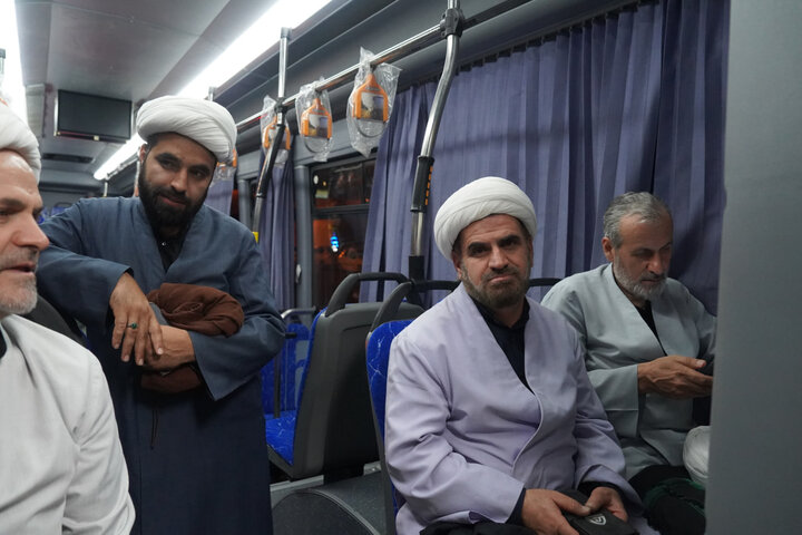 تصاویر / اعزام اساتید وطلاب مدارس علمیه استان قزوین به مراسم تشییع آقای شهید ایران -عکاس -مهدی نادری