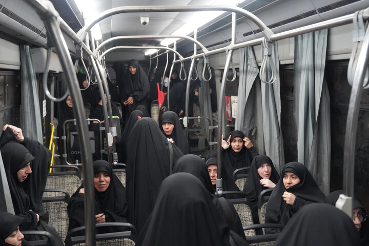 تصاویر / اعزام اساتید وطلاب مدارس علمیه استان قزوین به مراسم تشییع آقای شهید ایران -عکاس -مهدی نادری