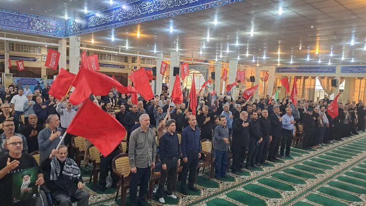 تصاویر/ مراسم عزاداری رهبر شهید انقلاب در مصلای جمعه بوشهر