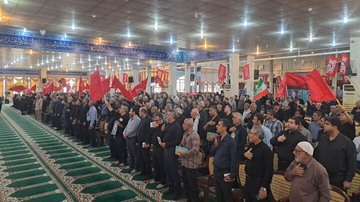 تصاویر/ مراسم عزاداری رهبر شهید انقلاب در مصلای جمعه بوشهر