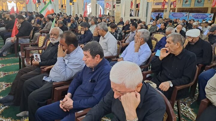 تصاویر/ مراسم عزاداری رهبر شهید انقلاب در مصلای جمعه بوشهر