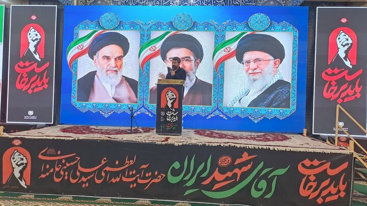 تصاویر/ مراسم عزاداری رهبر شهید انقلاب در مصلای جمعه بوشهر