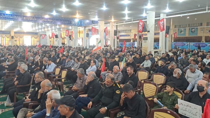 تصاویر/ مراسم عزاداری رهبر شهید انقلاب در مصلای جمعه بوشهر