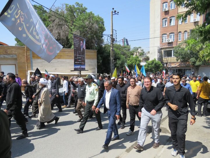 تصاویر/ مراسم جاماندگان تشییع آقای شهید ایران در بوکان
